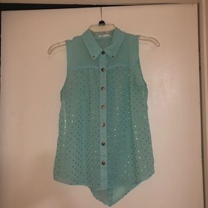 button up tank top